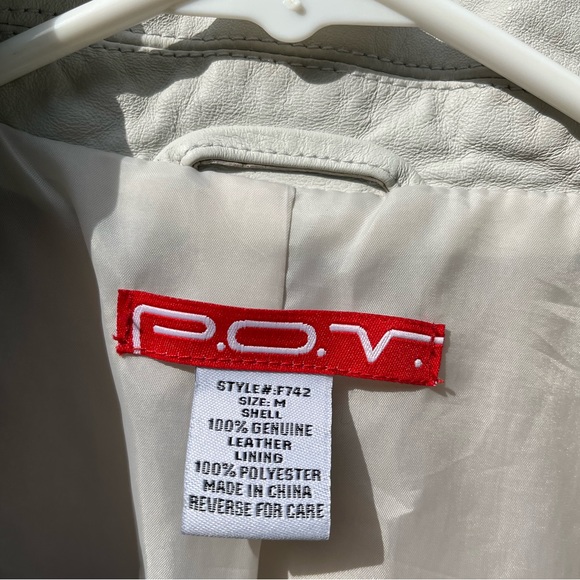 POV 💕White leather jacket💕men’s - Picture 2 of 14